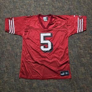 Vtg PUMA San Francisco 49ers Garcia #5 NFL Football Team Promo Jersey Youth Lg